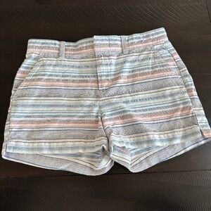 Gap Striped Chino Shorts 
 Everyday Summer‎ Outfit Blue Orange White Size 0